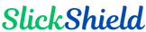 SlickShield logo with green and blue text
